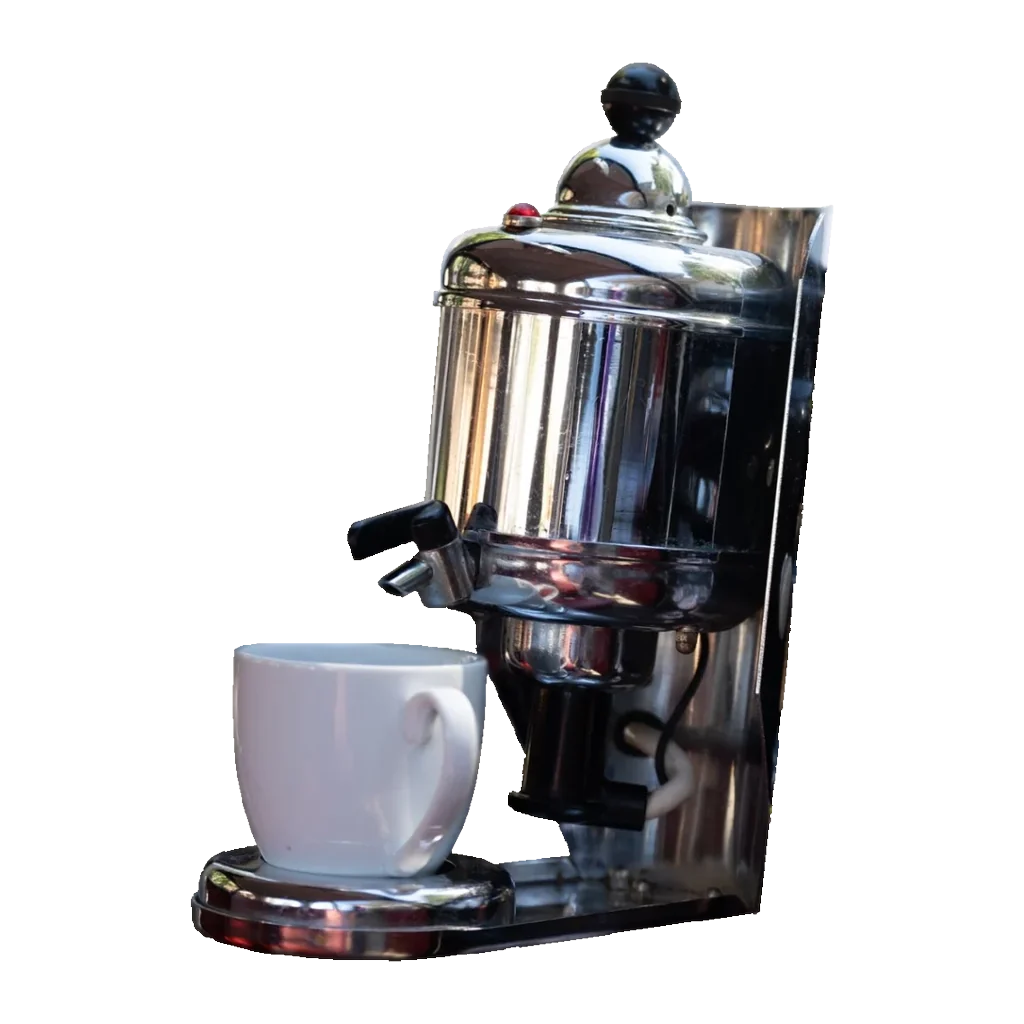 Beetle coffee maker product photo on a clean transparent background