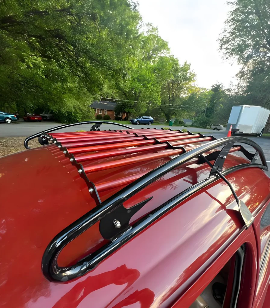Volkswagen Beetle Roof Rack with Red Slats