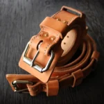 Leather luggage straps for securing luggage