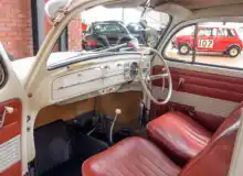 Classic VW Beetle interior detail with period-correct trim