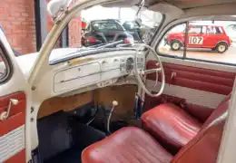 Classic VW Beetle interior detail with period-correct trim
