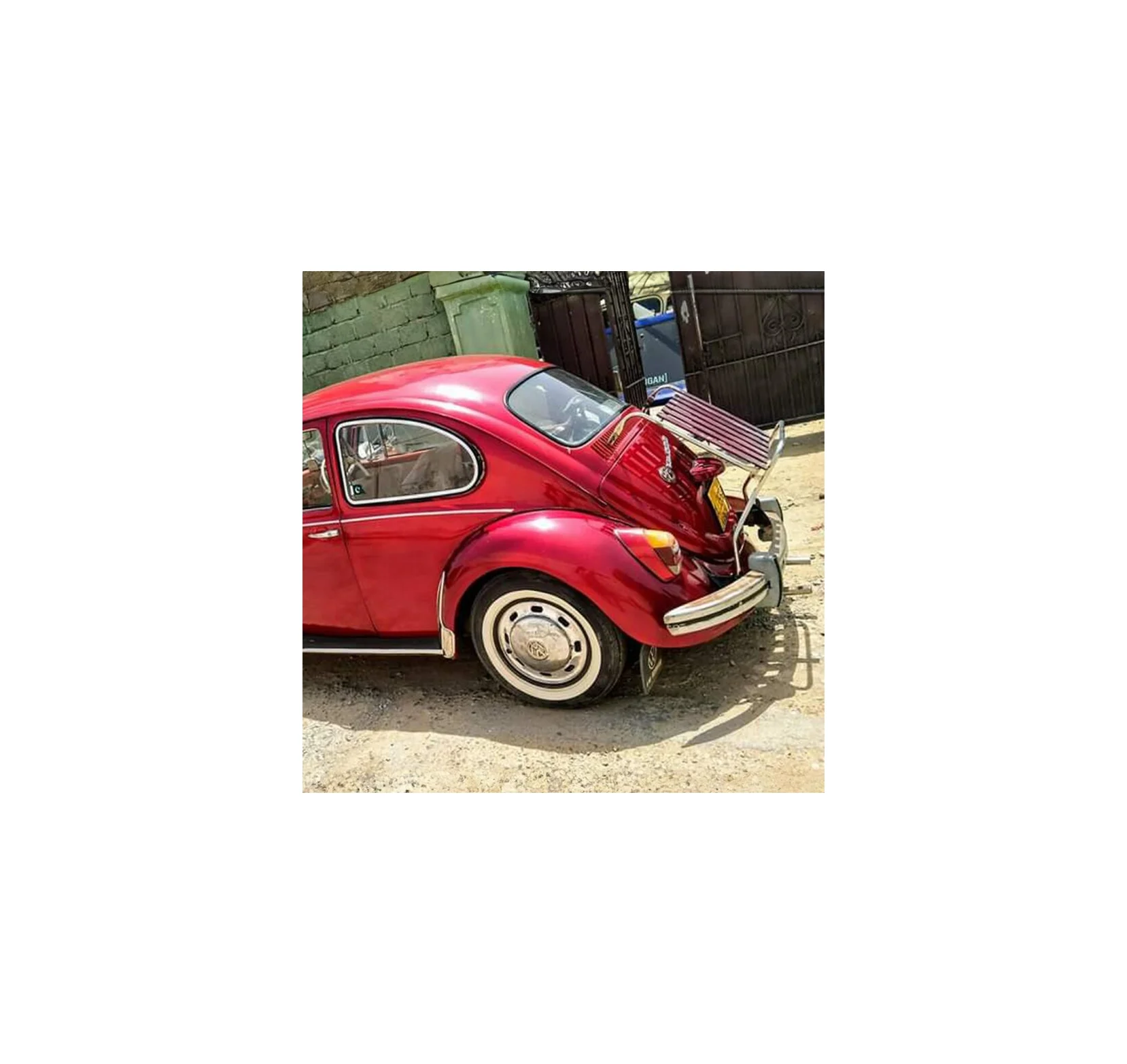 Volkswagen Beetle Deck-Lid Rack with Red Slats